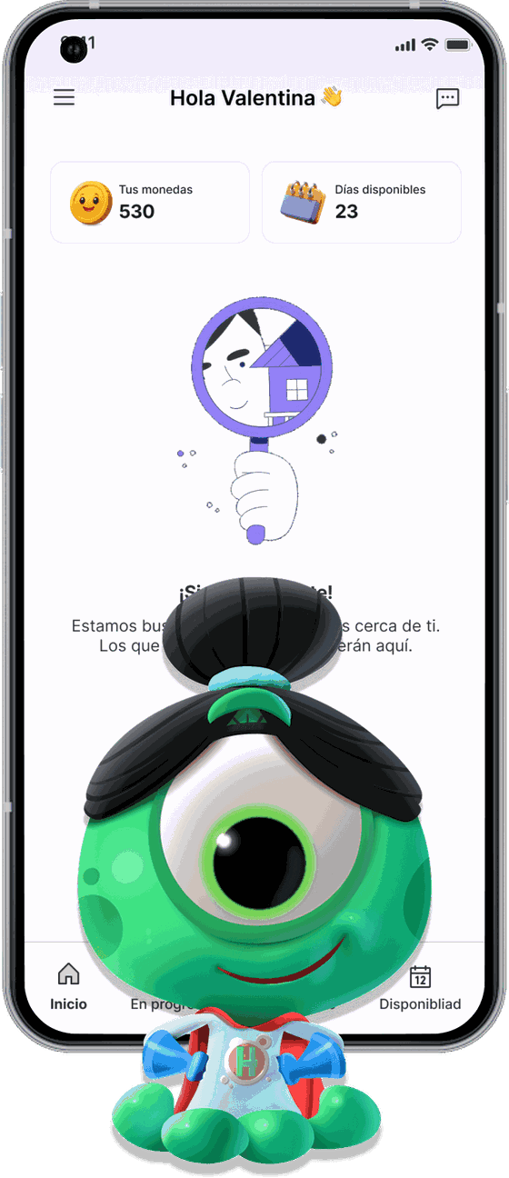 Pantalla de la app Holper para prestadores de servicio